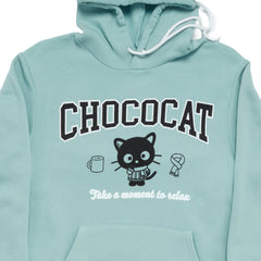 Chococat Adult Take A Moment To Relax Hoodie (Light Green)
