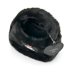 Kuromi Plush Boa Crossbody Bag