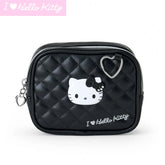 Hello Kitty Black Quilted Zipper Pouch (I Love Hello Kitty Series)