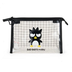 Badtz-maru Clear Gingham Zipper Pouch