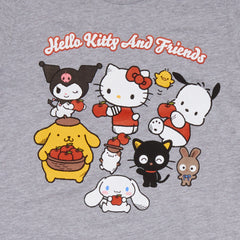 Hello Kitty and Friends Adult Thankful Apples Tee (Heather)