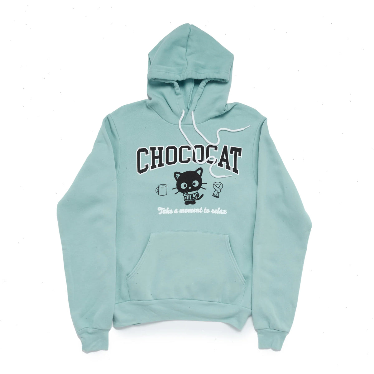 Chococat Adult Take A Moment To Relax Hoodie (Light Green)