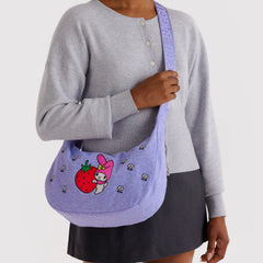 My Melody x Baggu Embroidered Nylon Crescent Bag