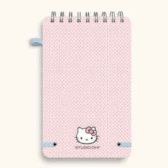 Hello Kitty Hello Kitty x Studio Oh! Classic Pink Top-Spiral Notebook with Pocket & Pen Loop