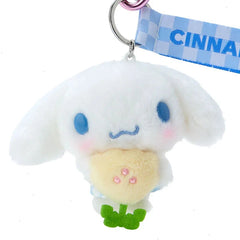 Cinnamoroll Plush Mascot Keychain (Pastel Check Series)