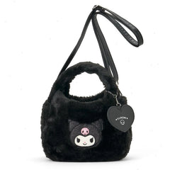 Kuromi Plush Boa Crossbody Bag