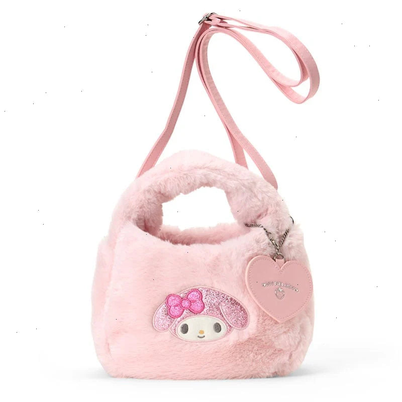 My Melody Plush Boa Crossbody Bag