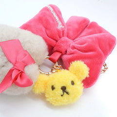 Marron Cream Plush Mini Face Pouch (Teddy Friend Series)