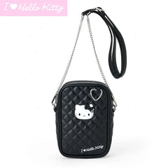 Hello Kitty Black Quilted Mini Crossbody (I Love Hello Kitty Series)